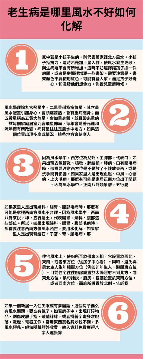 生病風水|老生病是哪里風水不好嗎？如何化解？